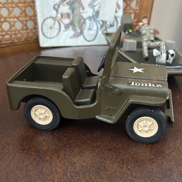 Vintage Tonka Green Military Vehicle, Boat Set and soldiers. - Picture 2 of 10